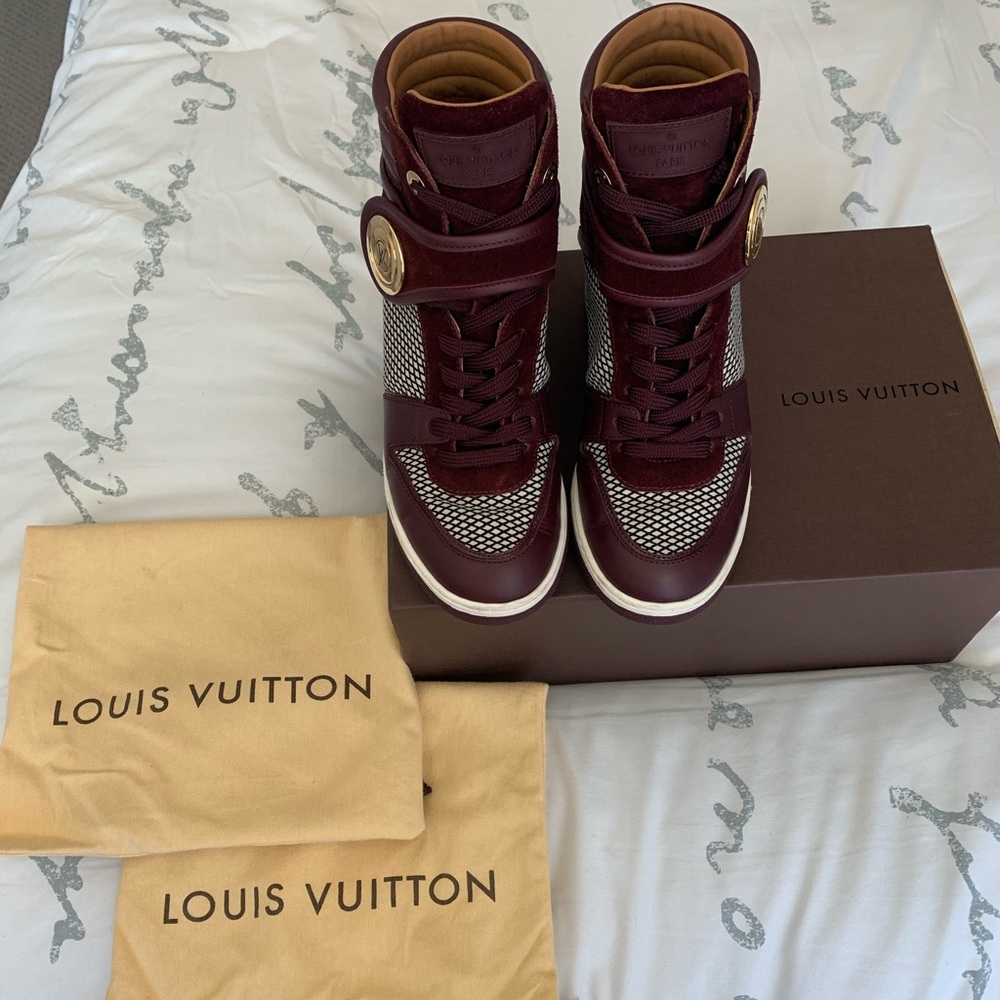 Louis Vuitton high tops wedge sneakers